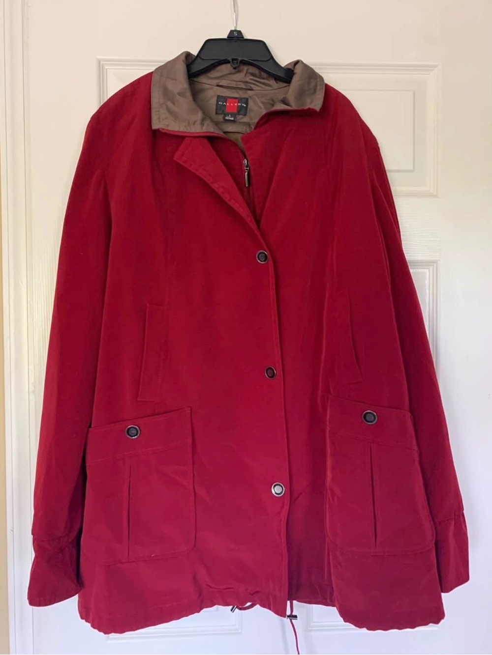 Gallery Red Utility Drawstring Hem Jacket - Picture 1 of 4